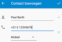 Contact invoeren